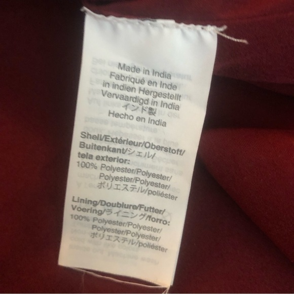 J.Crew red clip dot long sleeve ruffle front blouse size 12 - Picture 6 of 10